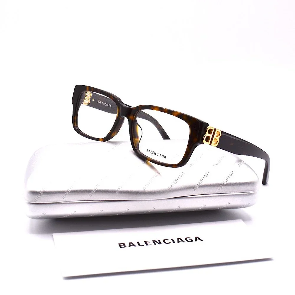 NEW BALENCIAGA BB0105O 002 HAVANA AUTHENTIC EYEGLASSES FRAME